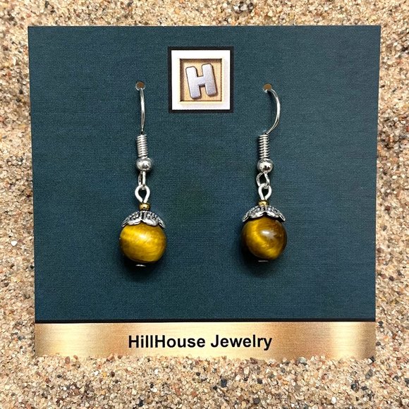 Tigers Eye Earrings Handmade - Picture 5 of 6